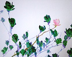 liron, liron art, liron sissman, Dare be Positive, flower painting, art