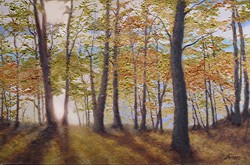 liron, liron art, liron Sissman, Seeing the Light II, metaphorical landscape landscape painting