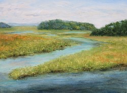 liron art, liron Sissman, plein air, Essex marsh