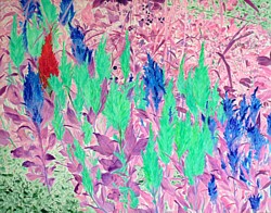 liron, liron art, liron sissman, Positivism II, flower painting, art