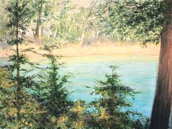 Liron, liron art, liron Sissman, Right There II, metaphorical landscape, landscape painting