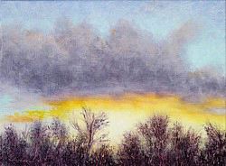 liron, liron art, liron Sissman, Sunset Glow, metaphorical landscape, landscape painting