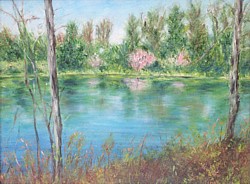 liron, liron art, liron Sissman, The View, metaphorical landscape, landscape painting