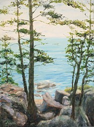 liron, liron art, liron Sissman, The Window II, metaphorical landscape, landscape painting