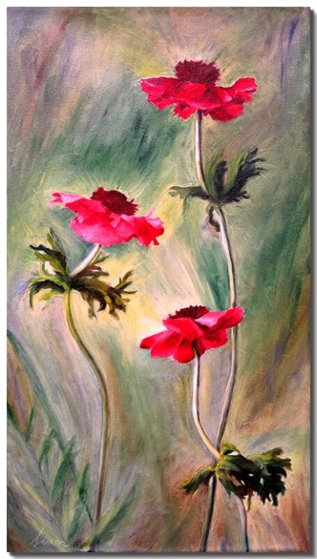 Ascending Red Poppies